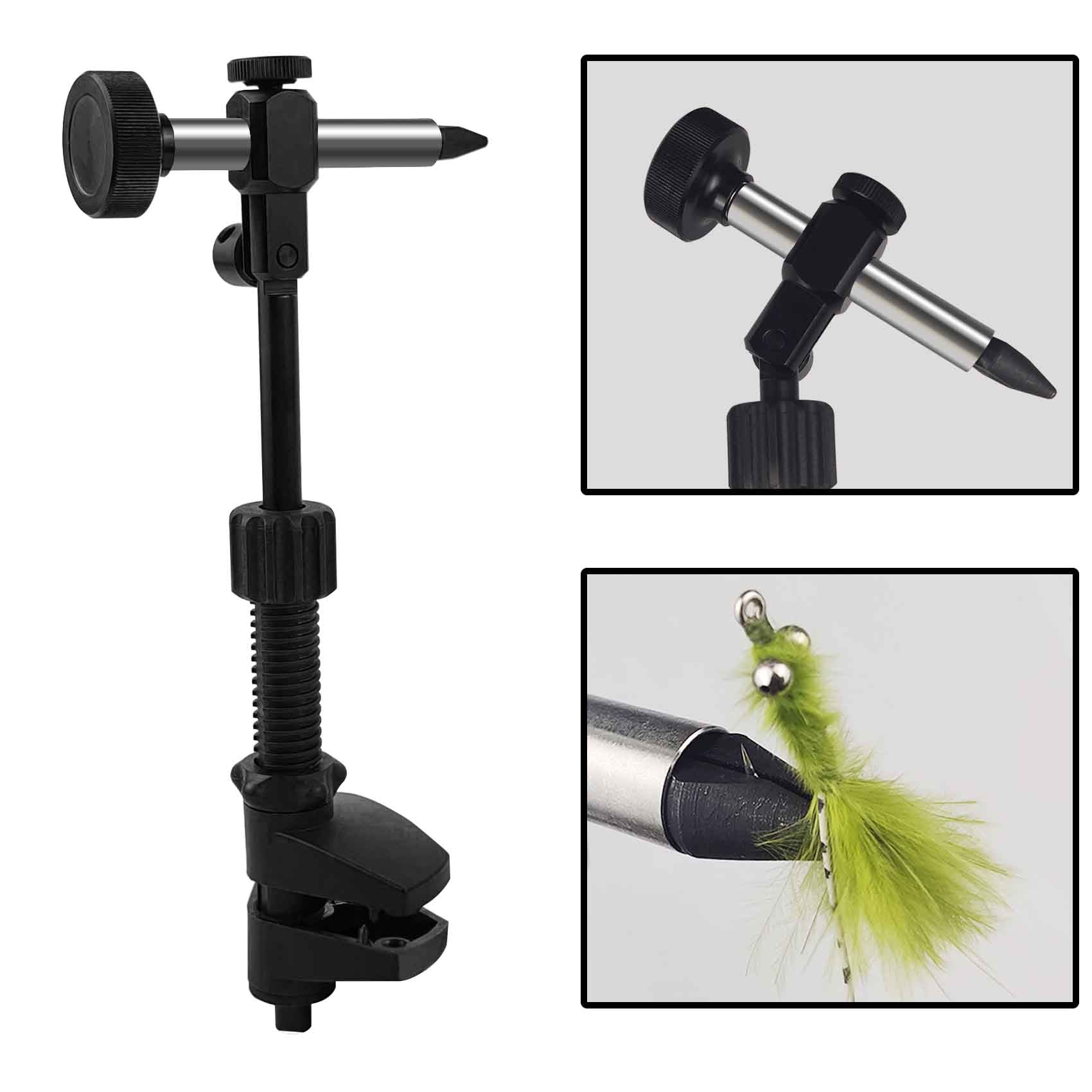 CREATIVE ANGLER 360° Rotary Fly Tying Vise - Professional Fly Fishing Tool With Bench Clamp