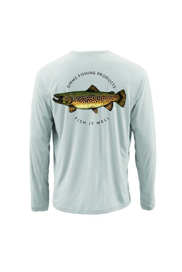 Simms Solar Tech Tee Long Sleeve NZ Brown Trout