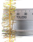 Tinsel chenille black, holographic gold 8mm - Halford Tiewell