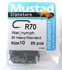 Mustad R70 Wet/Nymph Fly Hooks-25 pk.