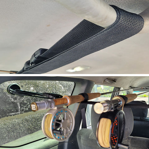 Fly rod carrier strap suction cups vehicle 4wd SUV Australia 