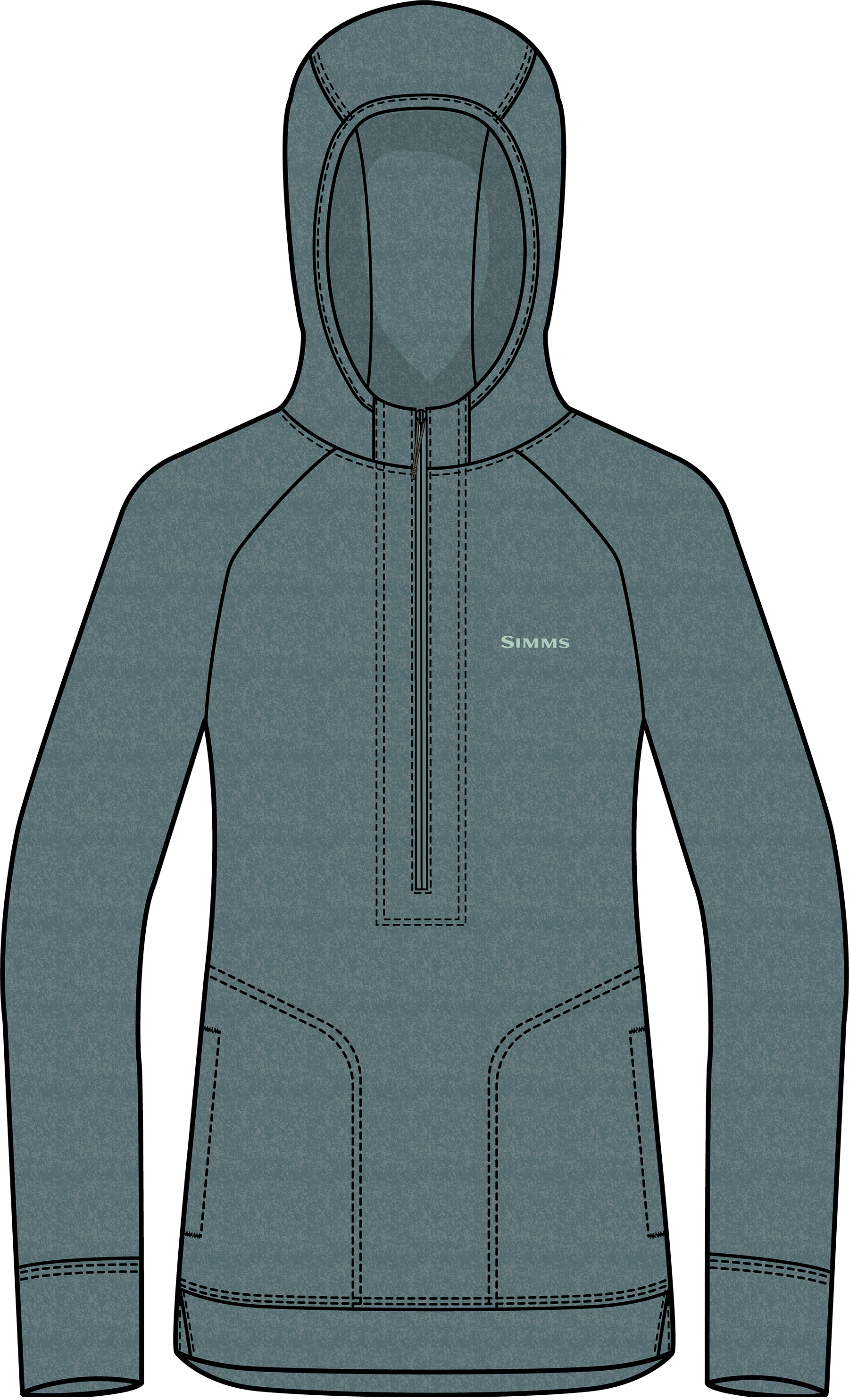 Simms Solarflex Hoody Avalon Teal, Fly Fishing Australia, Nz