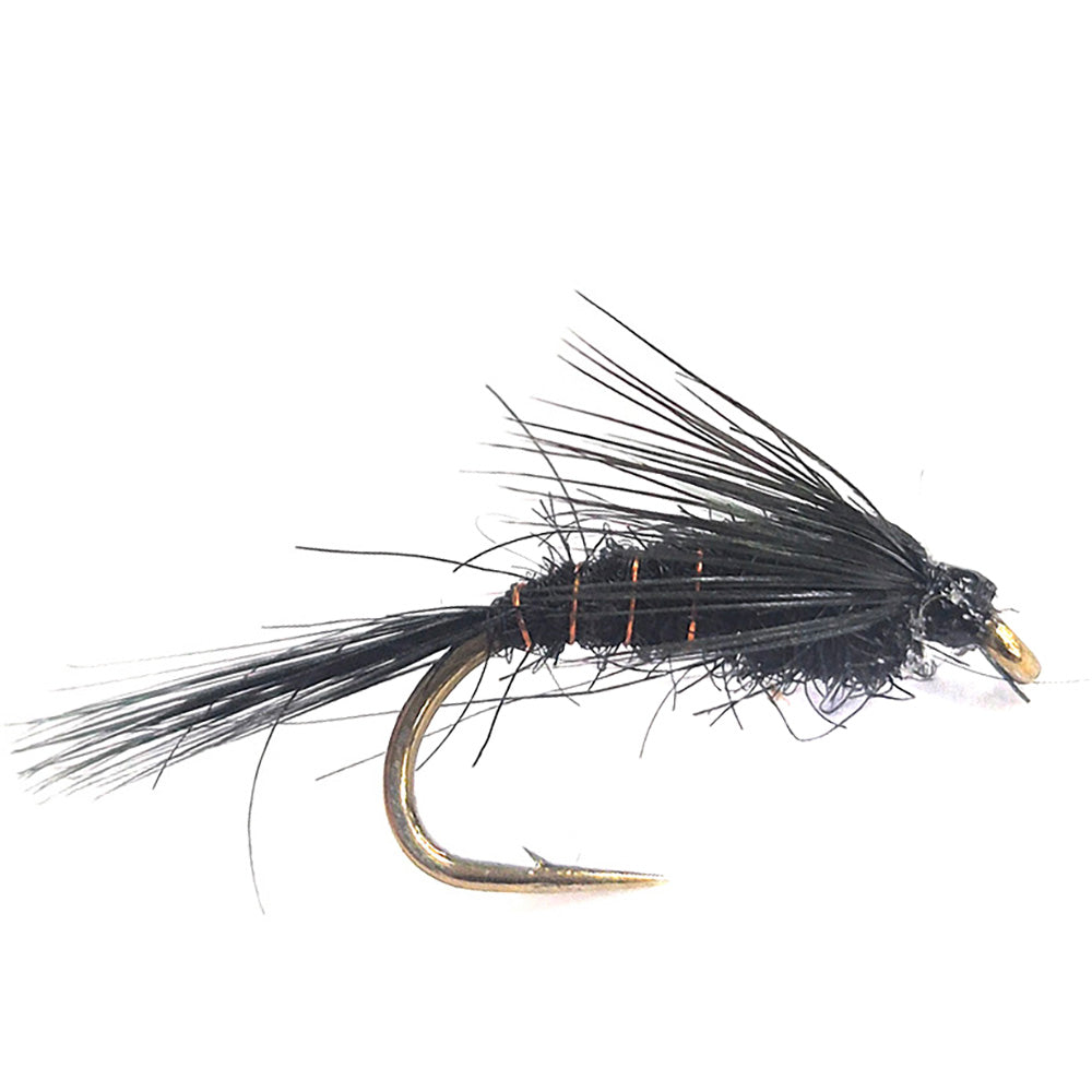 Seals Fur Nymph - Black unweighted flies X 6