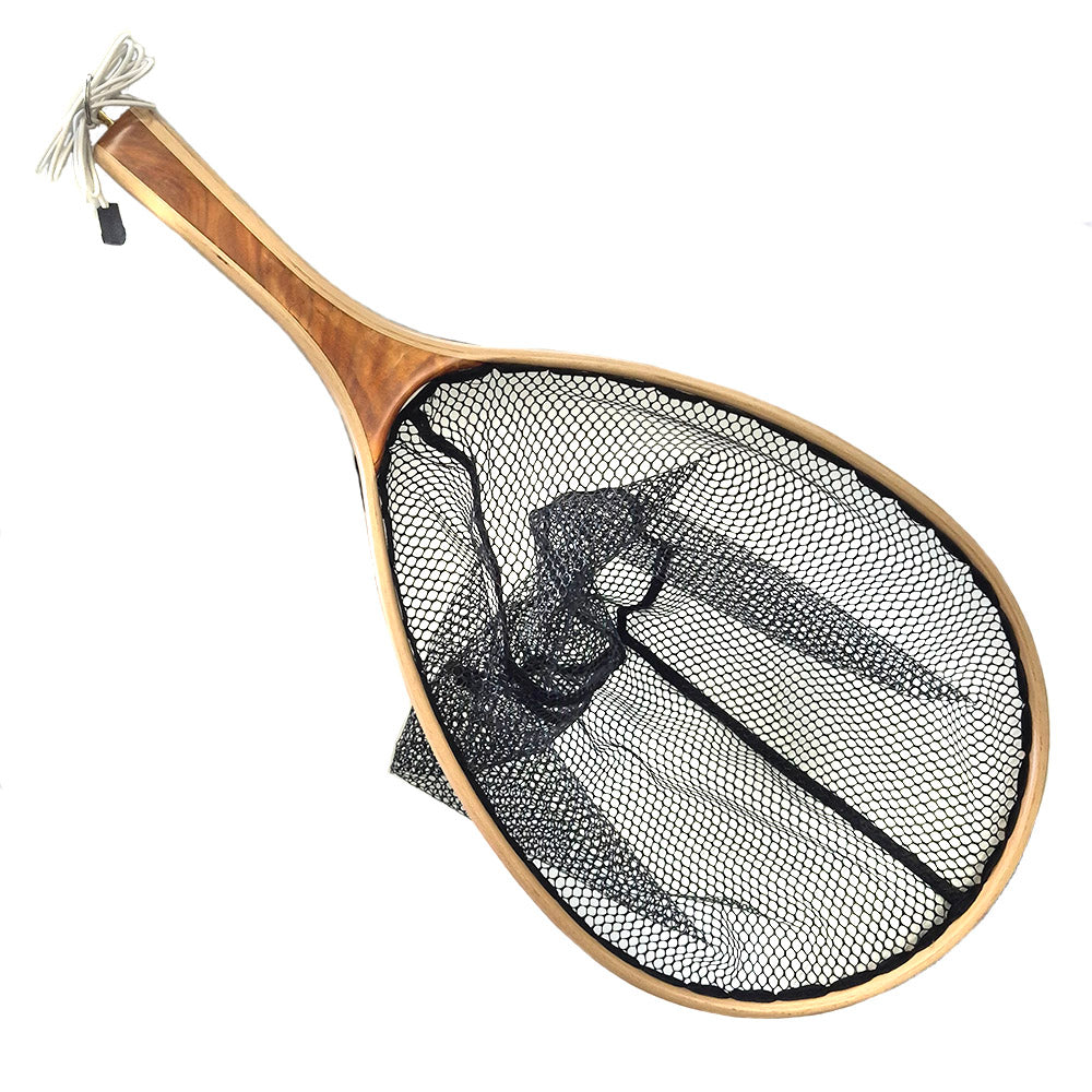 Wooden Burl Timber fly fishing net Australia