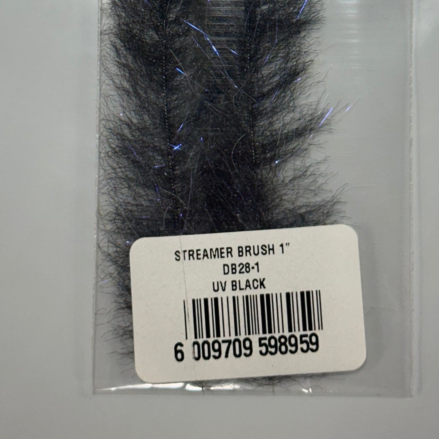 H20 Streamer Brush 1&quot; UV Black, Fly Tying Australia, NZ