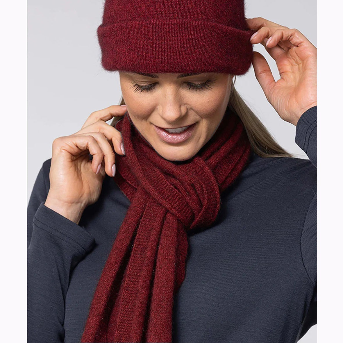 Warm stylish possum merino scarf noble wilde Australia