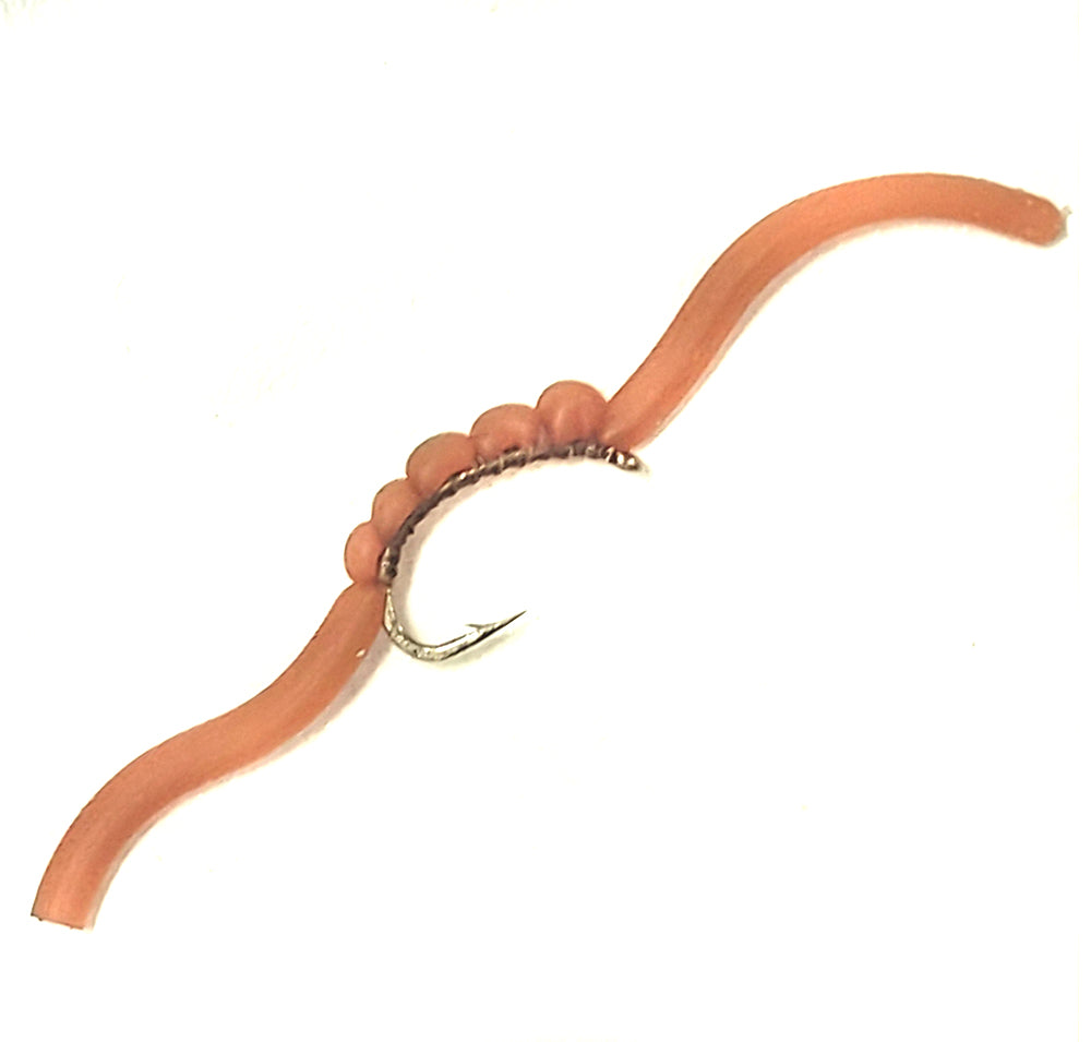 Squirmy Worm Brown Flies X 6