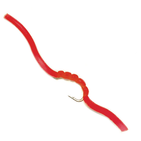 Squirmy Worm Red Flies X 6