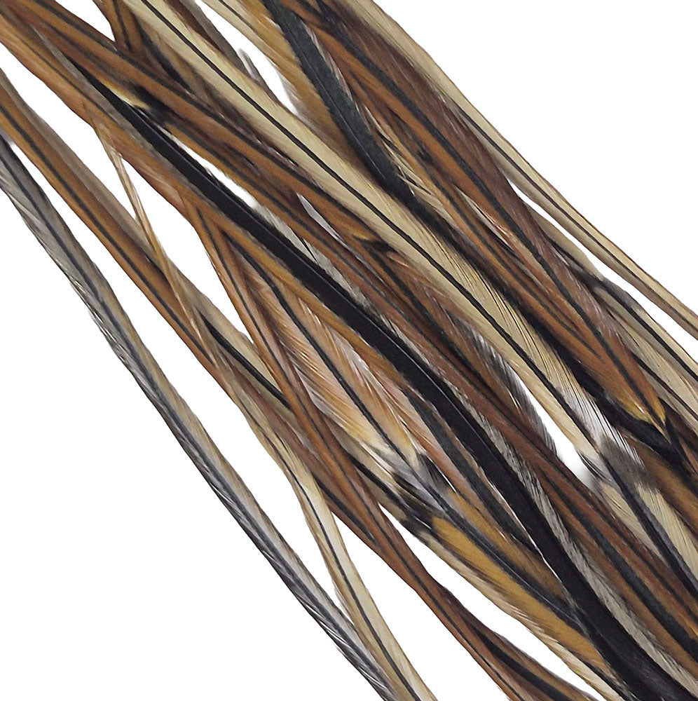 Whiting Spencer Metz Saddle feathers Grizzly Australia Toffee