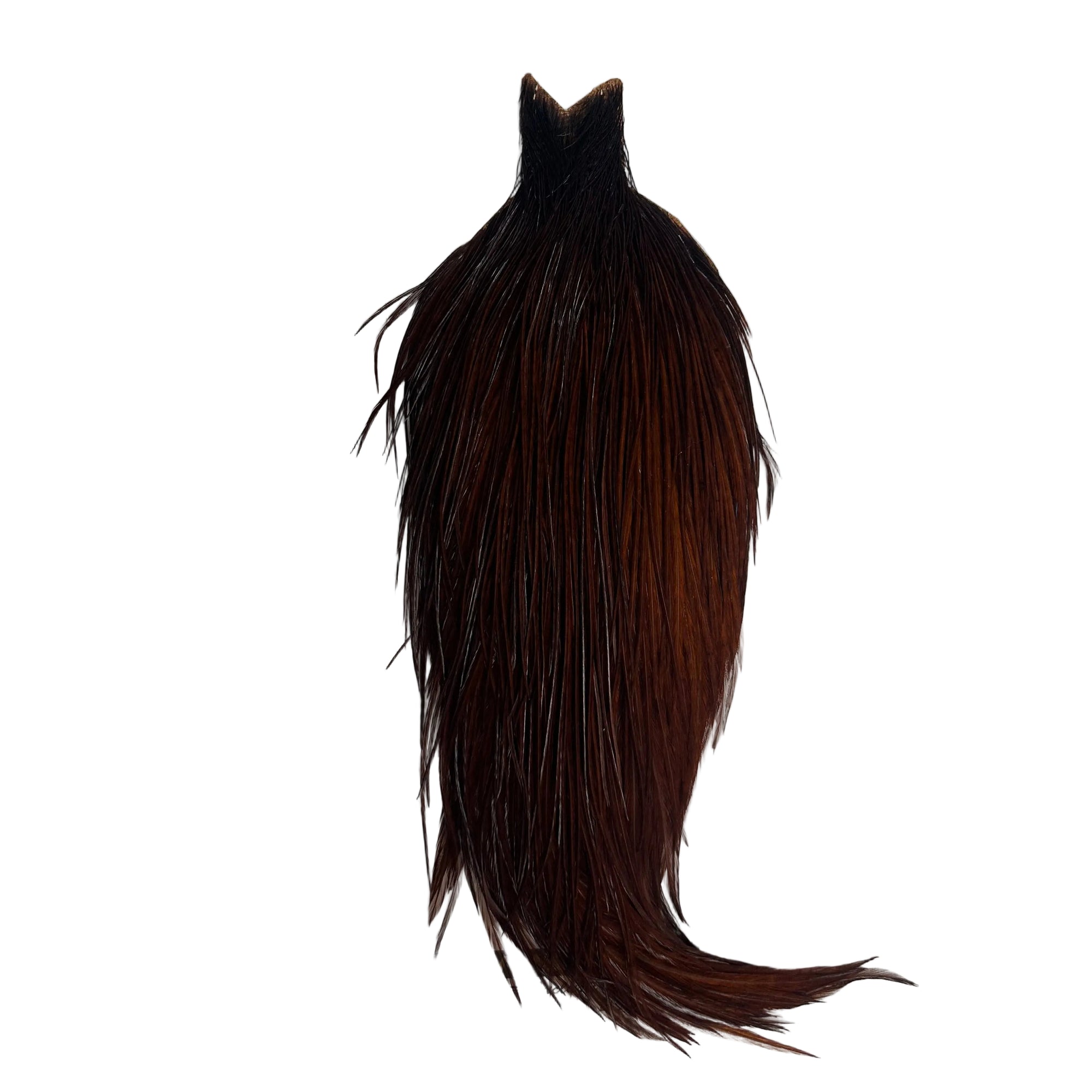 Whiting Hebert Miner Dry Fly Cape - Bronze Grade, White Dyed Coachman Brown, NZ, Australia