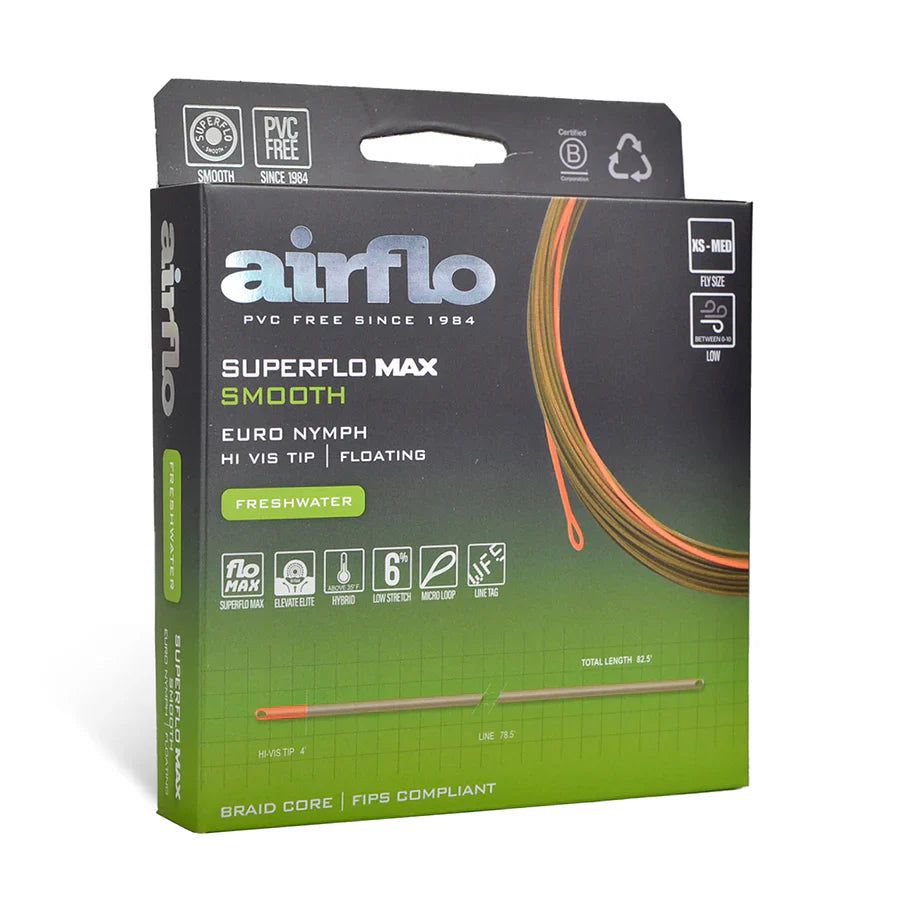 Airflo Superflo MAX Smooth Euro Nymph Line Hi Vis Tip Australia NZ