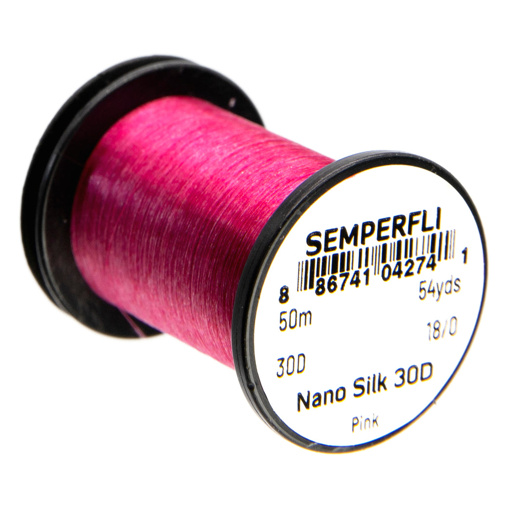 30D Pink Nano Silk Professional Fly Tying Thread - SEMPERFLI, Fly Fishing, Australia, NZ