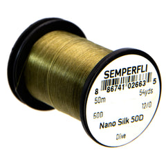 50D Olive Nano Silk Professional Fly Tying Thread - SEMPERFLI, Fly Fishing Australia, NZ