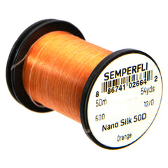 50D Orange Nano Silk Professional Fly Tying Thread - SEMPERFLI, Fly Fishing Australia, NZ