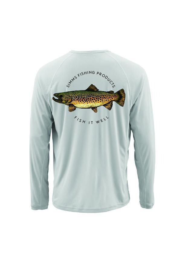 Simms Solar Tech Tee Brown Trout Long Sleeve – essential Flyfisher