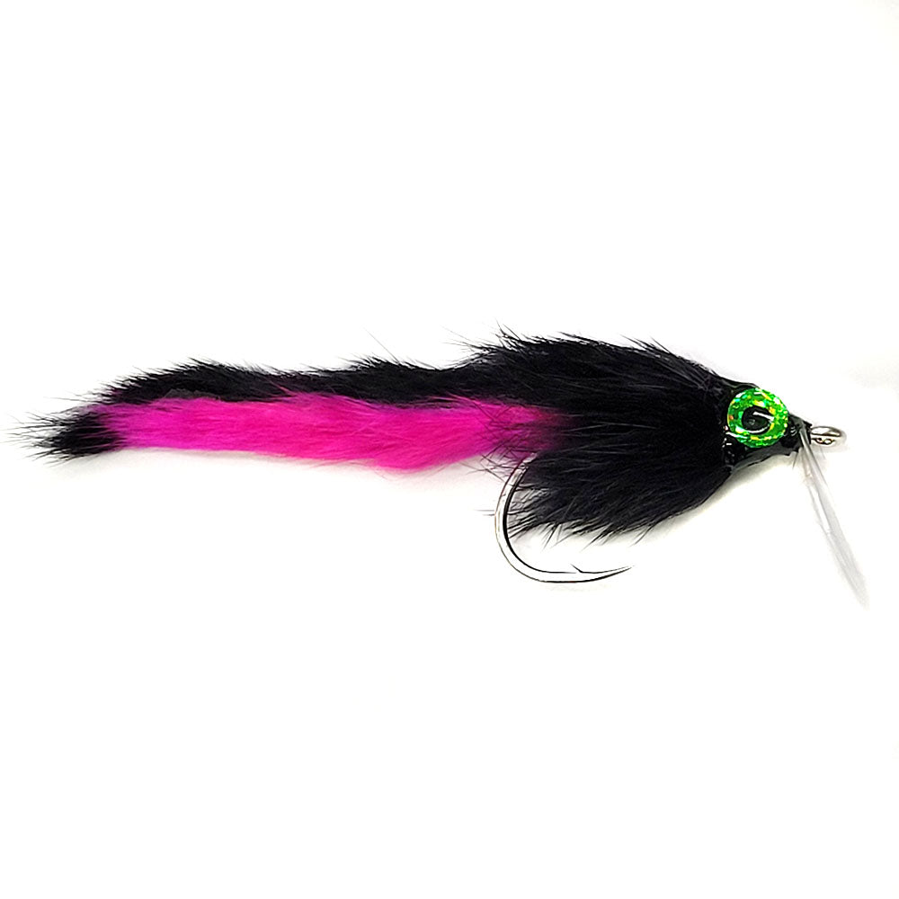 Bunny Buster Murray Cod Fly - Black Pink, Fly Fishing Natives Australia,