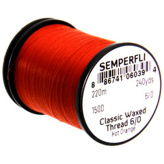 Classic Waxed Thread Hot Orange - Semperfli, Australia, NZ