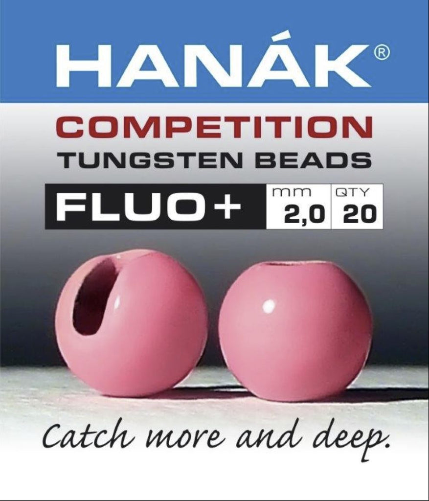 Fluo Hot Pink Tungsten Slotted Beads - Hanak