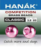 Hanak Metallic Pink Brass Competition Bead Classic