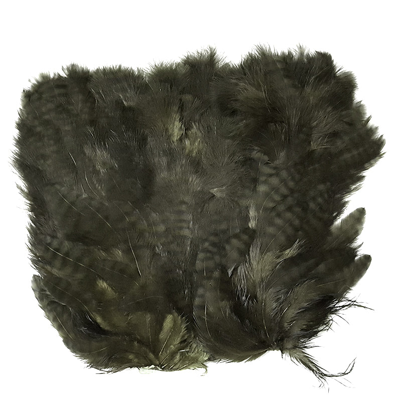 Marabou skin with soft hackle Grizzly Black Australia
