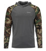 Simms Solarflex Hoody - Woodland Camo Carbon Heather, Fly Fishing Australia, NZ