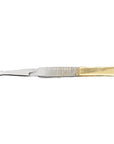 Bishop Tweezer 4" Gold & Satin  - Dr Slick