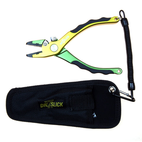 Typhoon Plier 6.5" Gold & Green With TC Cutters , Rubber Grips - Dr. Slick Tasmania Australia