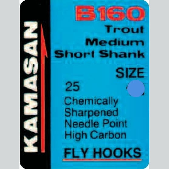 Kamasan B160 Trout Medium Short Shank Fly Hooks Tasmania Australia