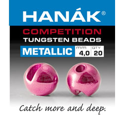 Hanak Tungsten Slotted Beads - Dark Pink, Fly Fishing Australia, New Zealand