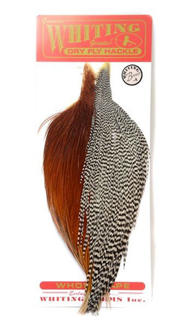 Whiting Dry Fly Rooster Combo Cape - Bronze Grade